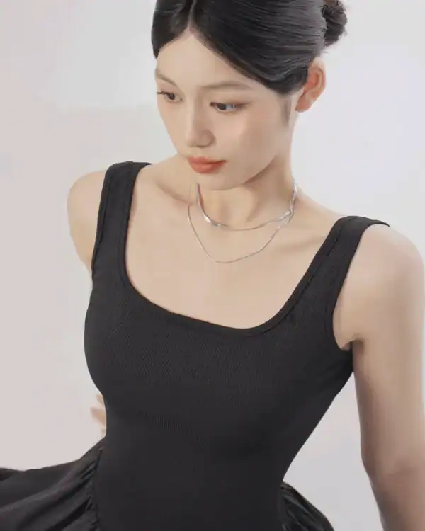 層次優雅項鍊•銀